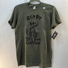 Load image into Gallery viewer, Shirt- Skeleton: Scary Till I Get Coffee