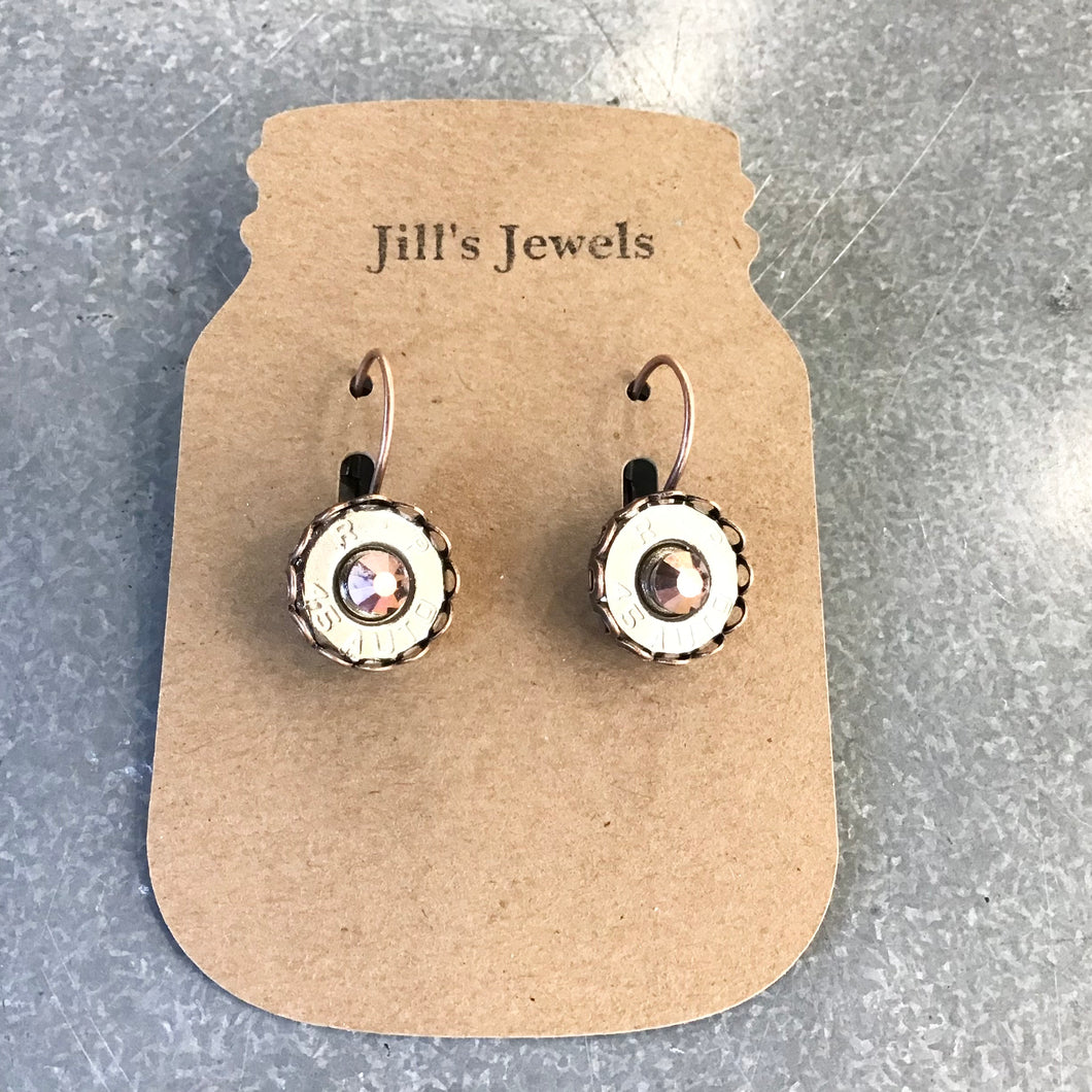 Bullet Earrings - w/copper colored center