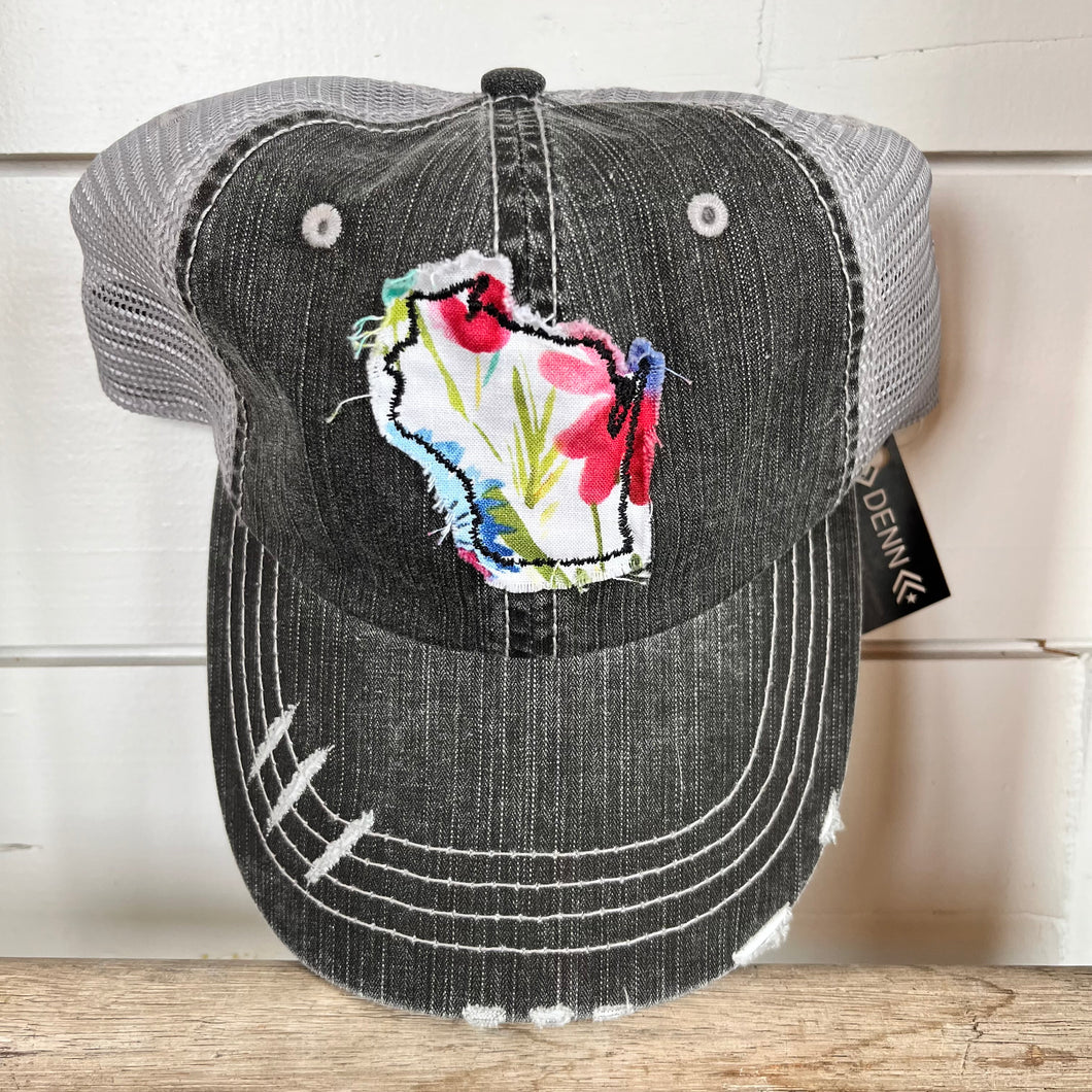 Hat- Watercolor Flower WI