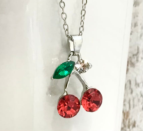 Necklace - Red Cherries