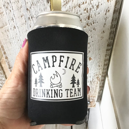 Can Koozie- Campfire Drinking Team