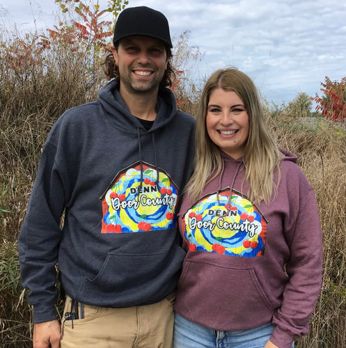 Hoodie - DENN Mural, Maroon