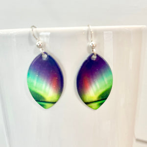 Earrings- Northern Lights (rainbow, teardrop)