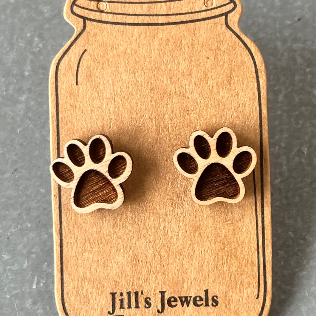 Earring Stud- Paw Print