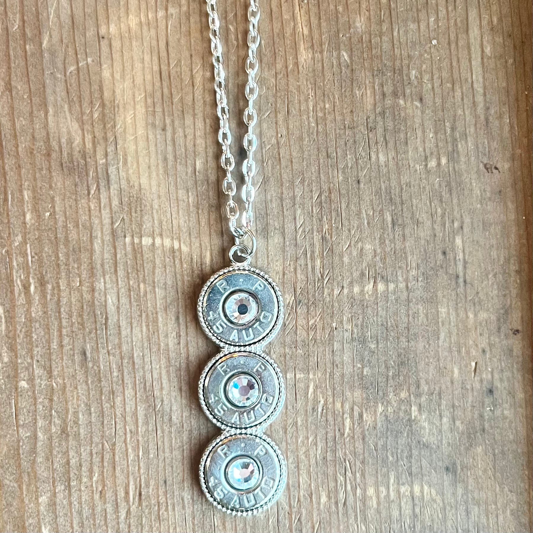 Bullet Necklace- Triple, Silver – DENN