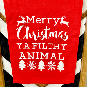 Towel- Filthy Animal, Christmas