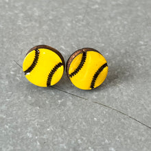Load image into Gallery viewer, Earring Stud- Softball Mo