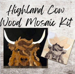 HOME KIT: Highland Cow Wood Mosaic