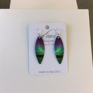 Long Oval Norther Lights Earrings