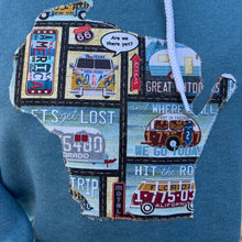 Load image into Gallery viewer, PG: Hoodie- Wisconsin: Campers &amp; License Plates