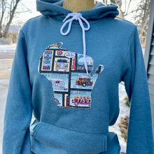 Load image into Gallery viewer, PG: Hoodie- Wisconsin: Campers &amp; License Plates