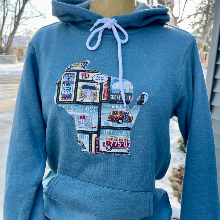 PG: Hoodie- Wisconsin: Campers & License Plates