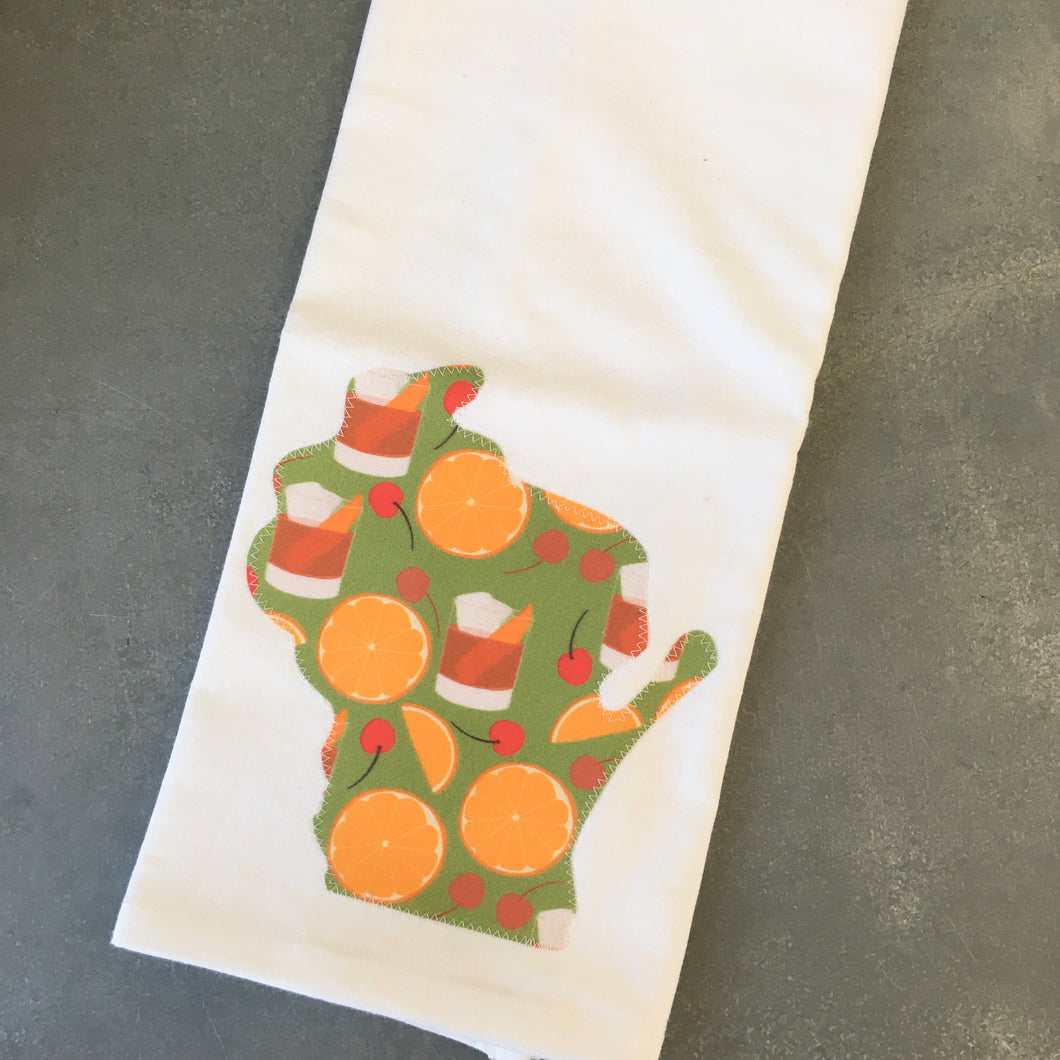 PG- Old Fashioned WI Towel: Green