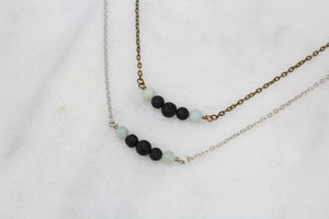 Diffusing Necklace- Light Blue Beads