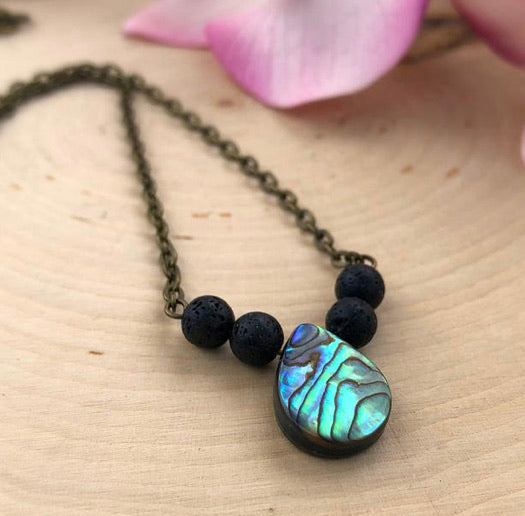 Diffusing Necklace- Abalone