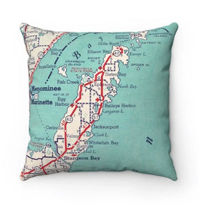 Pillow- DoorCounty Map