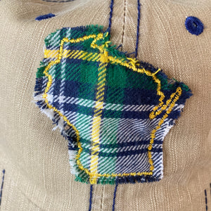 WI Hat- Khaki Plaid