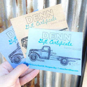 GIFT CARD- denn