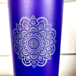 Water Bottle- Mandala, Purple