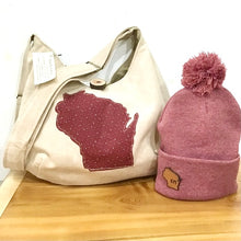 Load image into Gallery viewer, Beanie Hat - WI HOME (cranberry)