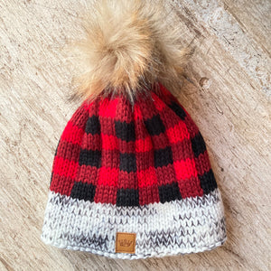 Beanie Hat- Buffalo Plaid