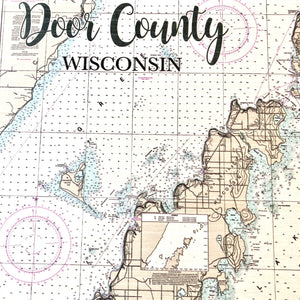 Door County Wooden Map Sign