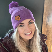 Load image into Gallery viewer, Beanie Hat - WI HOME (purple)