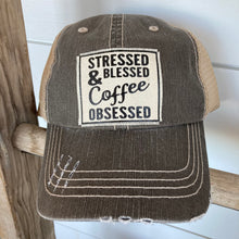 Load image into Gallery viewer, Hat- Stressed, Blessed, Coffee