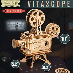 Vitascope Wood 3D Puzzle- Working Projector