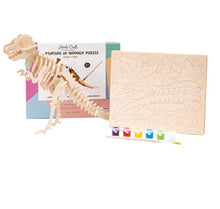 Load image into Gallery viewer, 3D Wood Puzzle Paint Kit- Dinosaur
