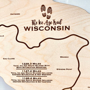 Ice Age Trail Wood Map
