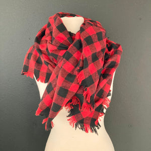 Blanket Scarf- Red