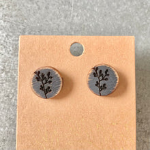 Load image into Gallery viewer, Wood Stud- Navy Floral