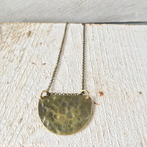 Necklace Hammered Gold