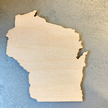 Load image into Gallery viewer, Wood WI Cutout - Large