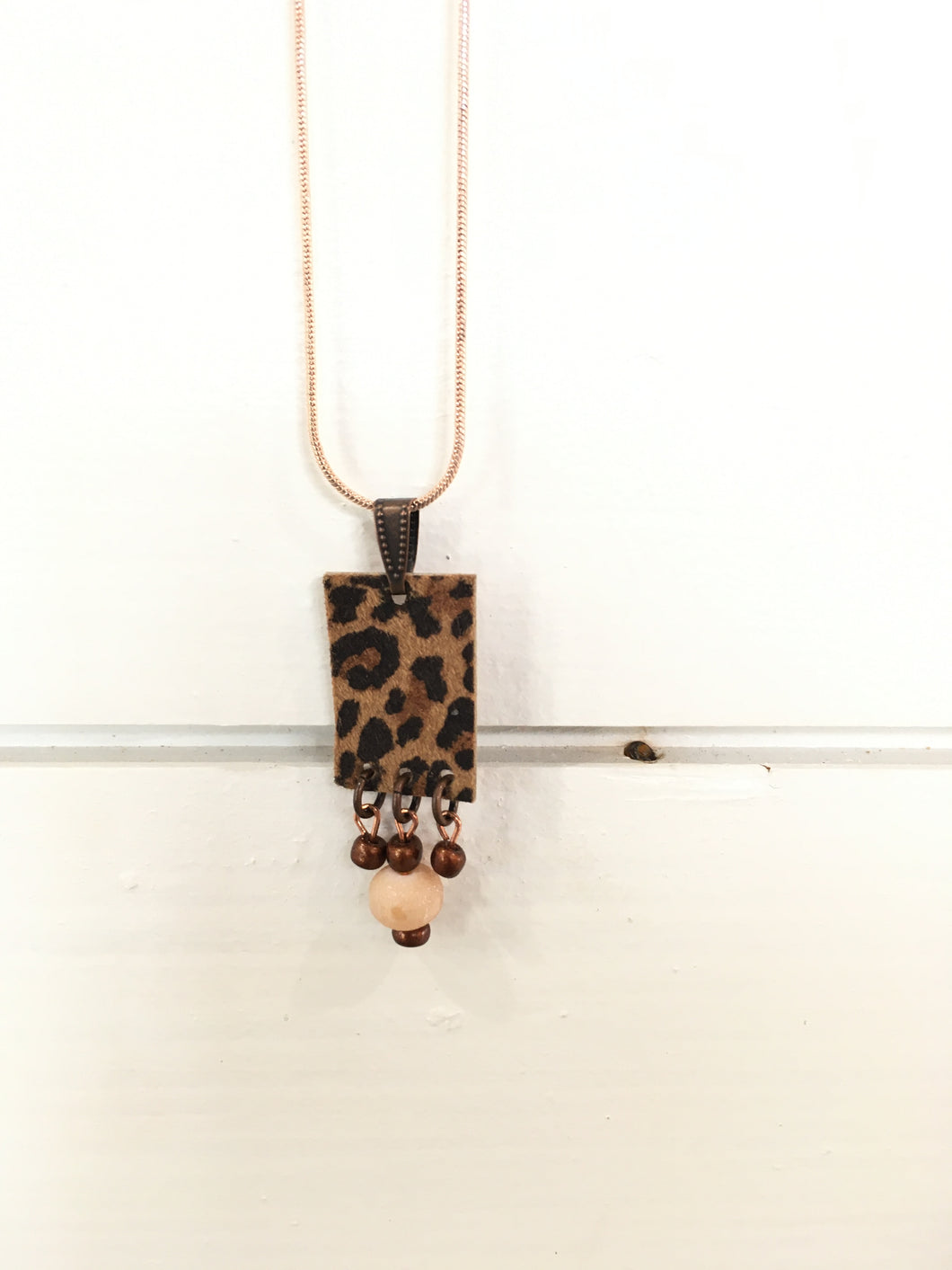 Necklace Gold with animal print