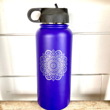 Load image into Gallery viewer, Water Bottle- Mandala, Purple