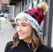 Load image into Gallery viewer, Beanie Hat- Buffalo Plaid
