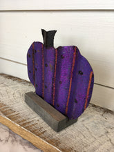 Load image into Gallery viewer, Small Tin Pumpkin - Purple