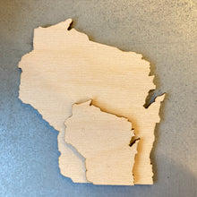 Load image into Gallery viewer, Wood WI Cutout - Large