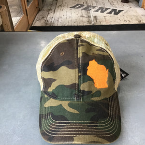 Hat- Orange WI &Camo