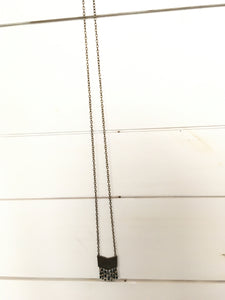 Necklace Antique gold with leather