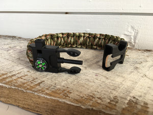 Paracord Survival Bracelet - Camo