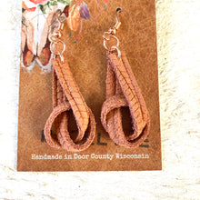 Load image into Gallery viewer, Earring- Leather Knot, Tan