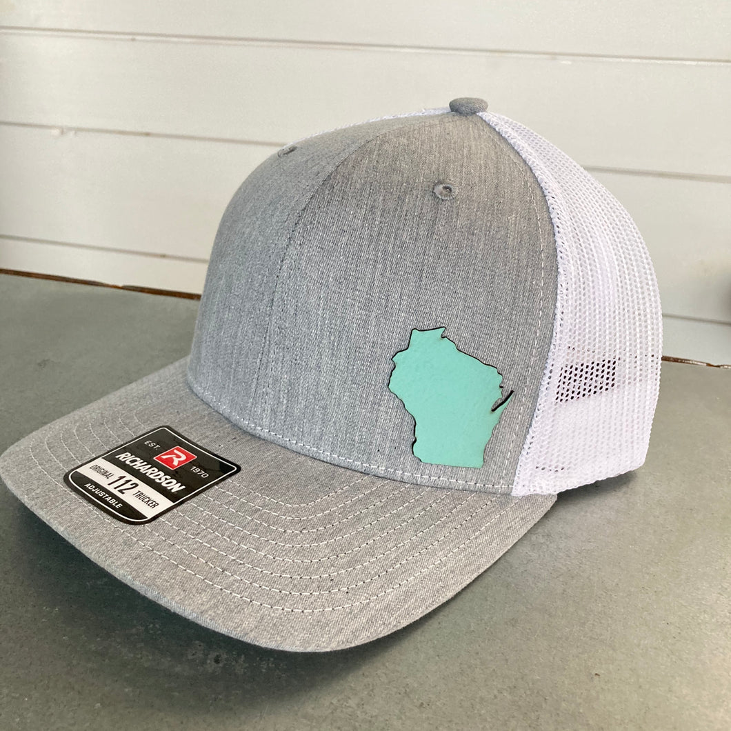 Hat- WI Leather, Teal
