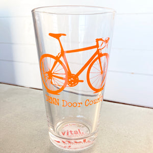 DENN Bicycle Pint Glass- Orange