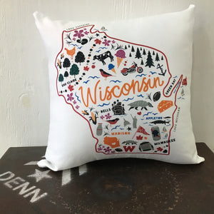 Wisconsin Pillow cover Only