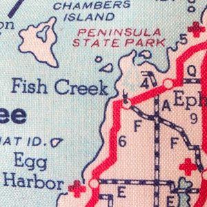 Pillow- DoorCounty Map