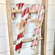 Load image into Gallery viewer, Metal Candycane- Red