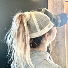 Load image into Gallery viewer, Hat- Camo Ponytail WI